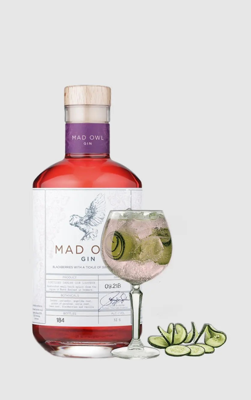 Mad Owl Brombær Gin – Unik London Dry med 32% Alkohol