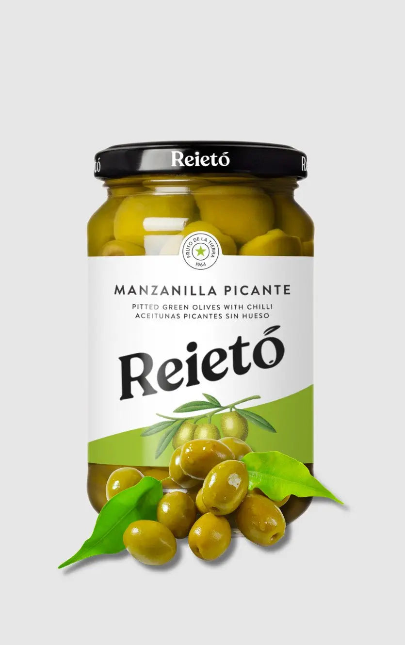 Reietó Manzanilla Picante Oliven  350g  150g Drænet Vægt
