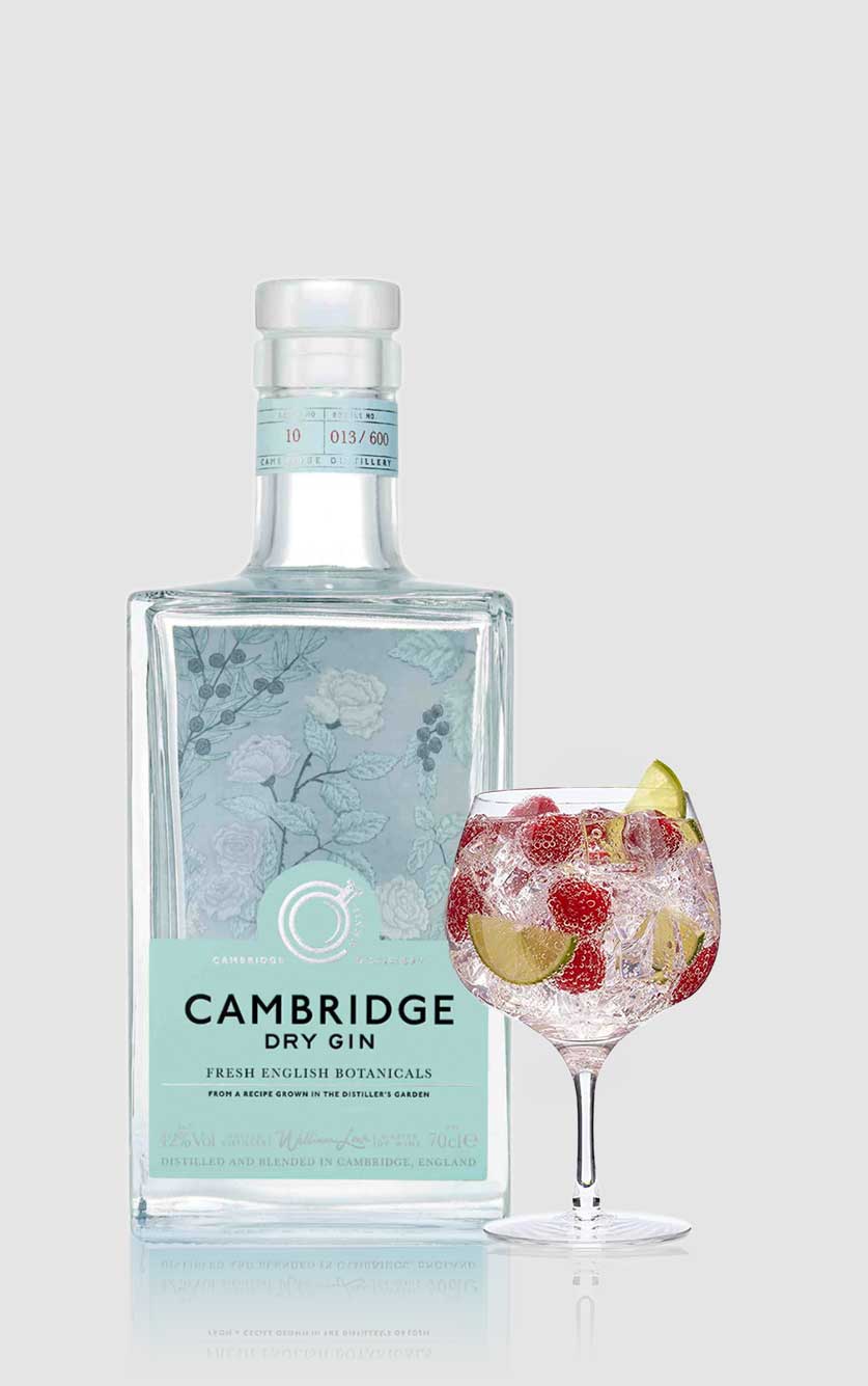 Eksklusiv Cambridge Dry Gin 42 til cocktails og tonic