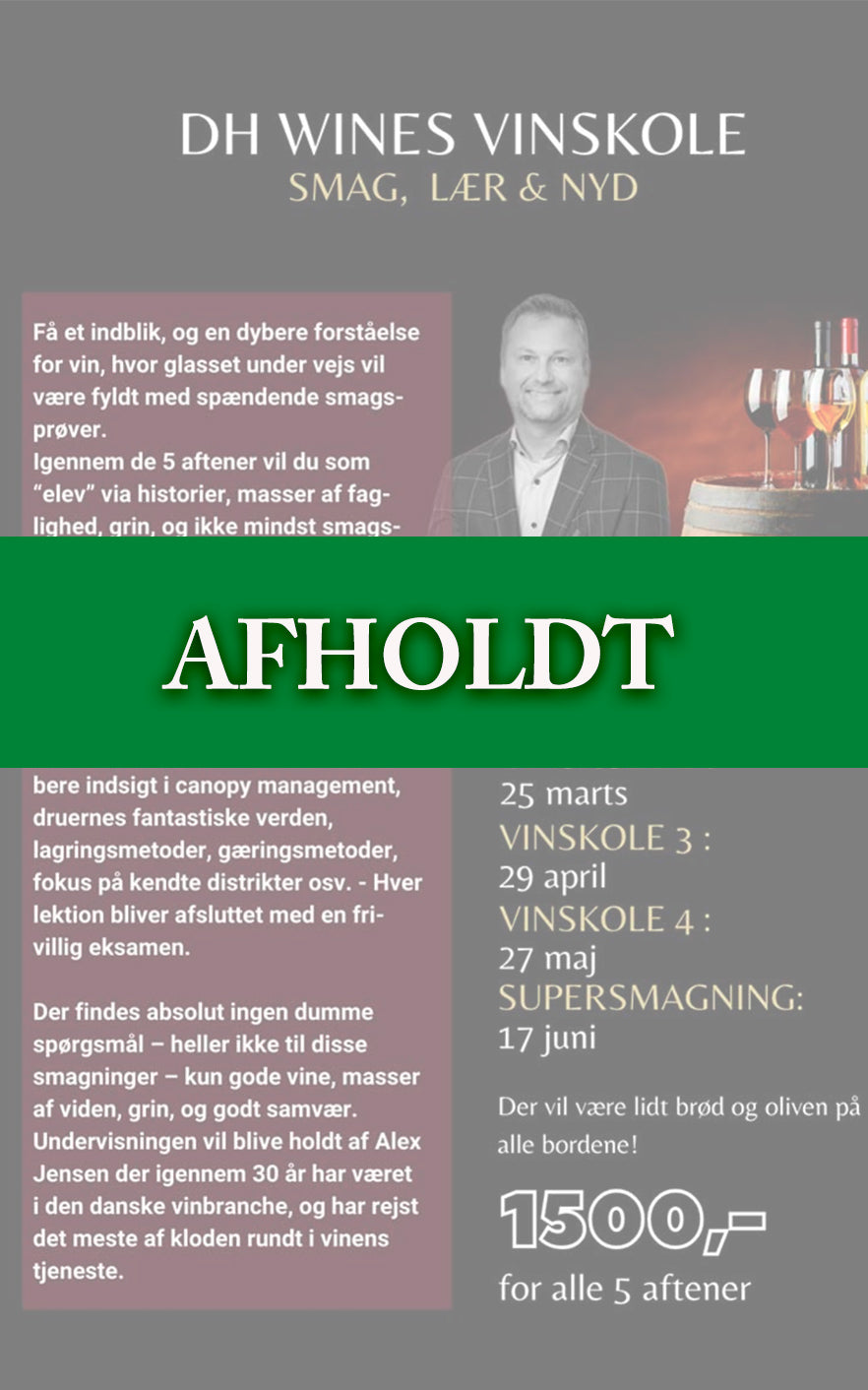 Wines Vinskole 2026     Dage