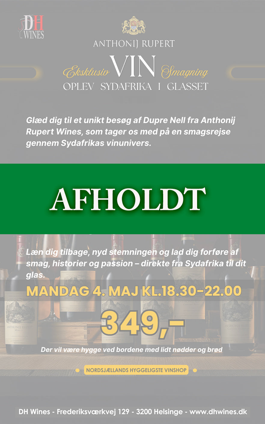 Anthonij Rubert Vinsmagning   Maj 2026   18 30-22 00