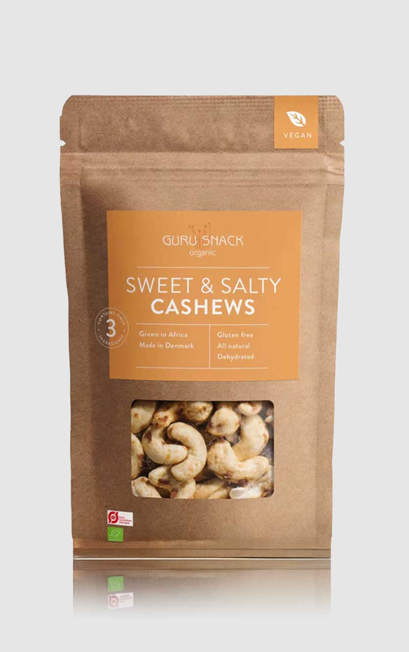 Søde og Saltede Cashewnødder - Lækre Snacks 100g!