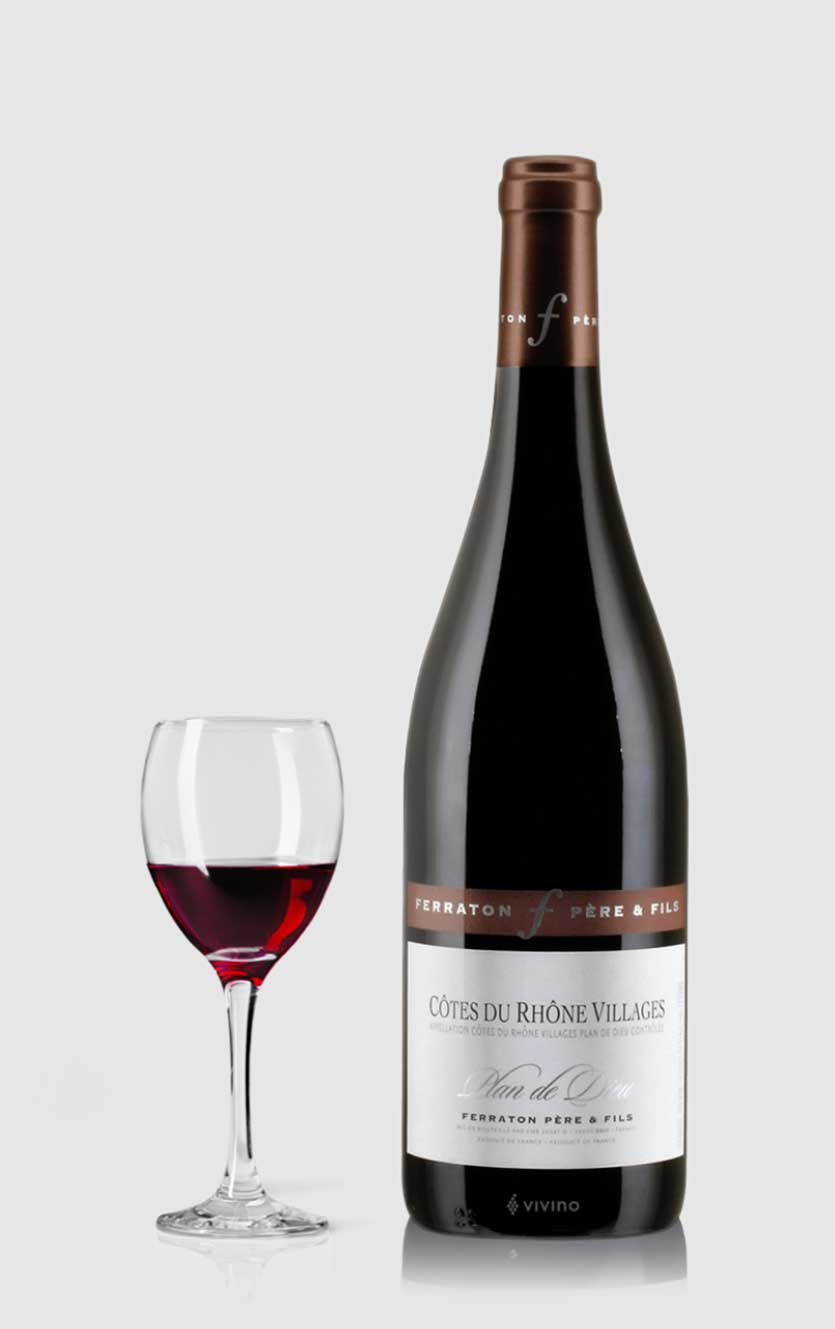 Côtes-du-Rhône-Villages Plan de Dieu 2021 Rødvin Tilbud