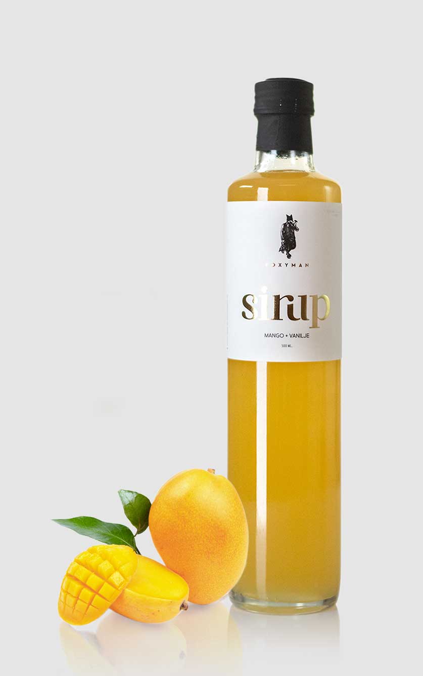 Foxyman Cocktailsirup med Mango & Vanilje 500 ml - Uundgåelig!