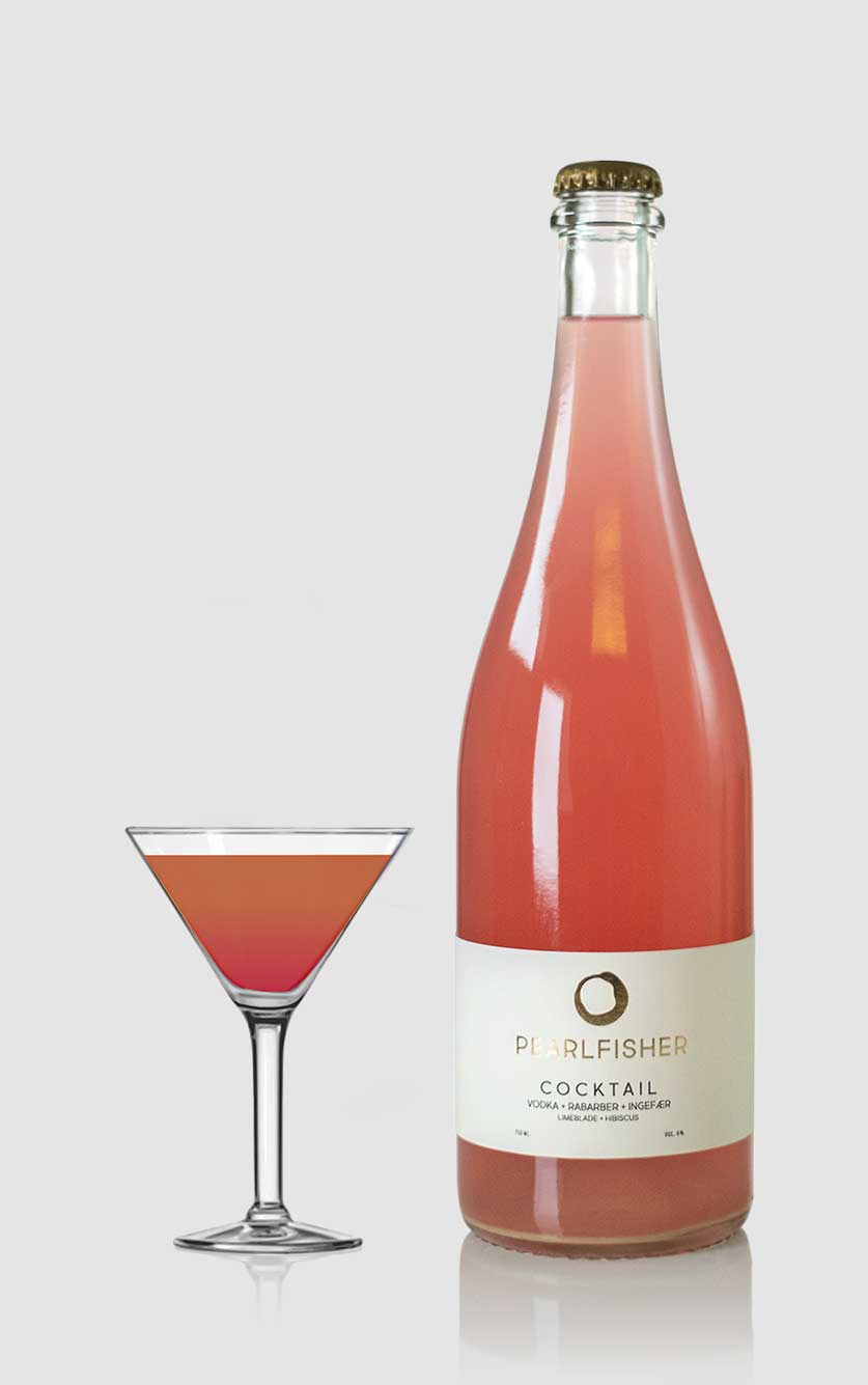 Eksklusiv Pearlfisher Cocktail med Vodka og Rabarber