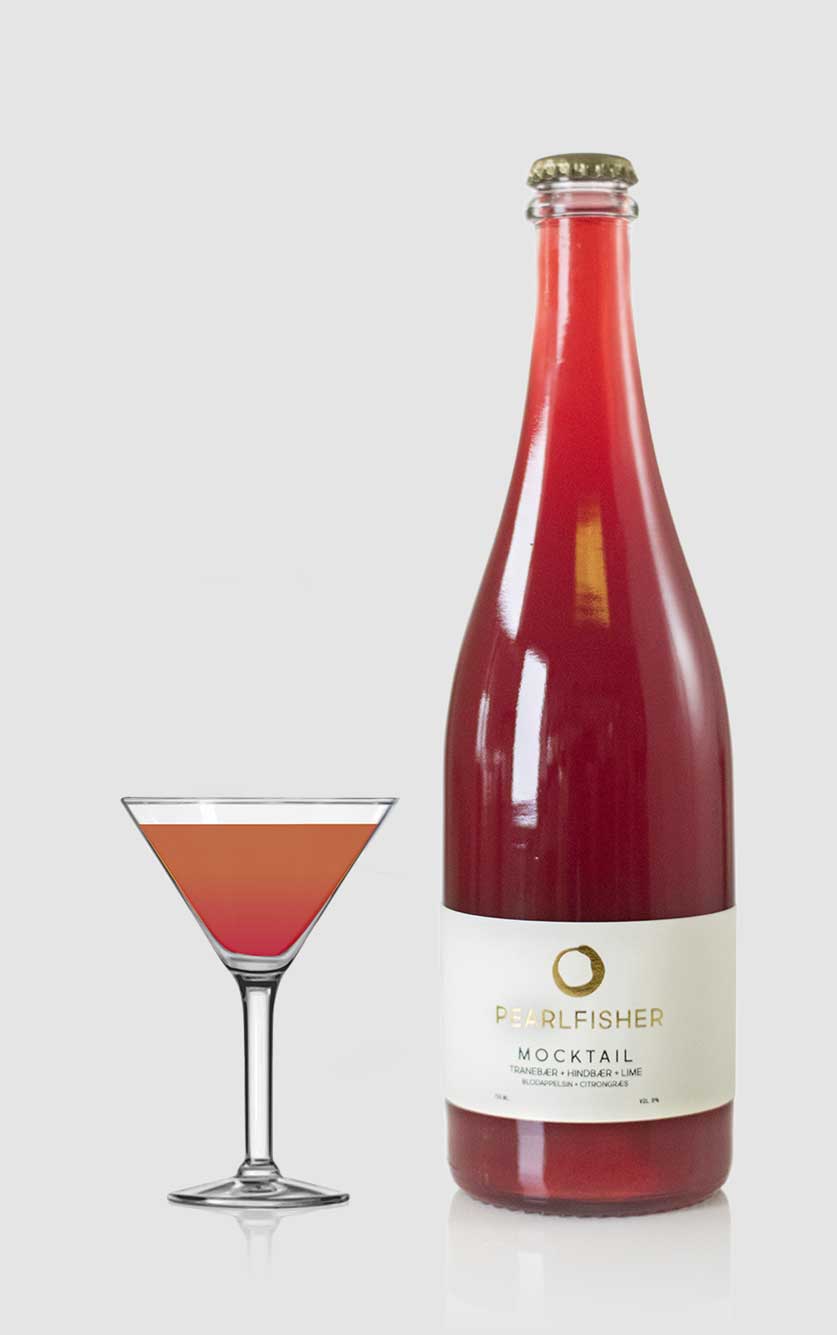 Pearlfisher Tranebær og Hindbær Mocktail - Fantastisk Tilbud!