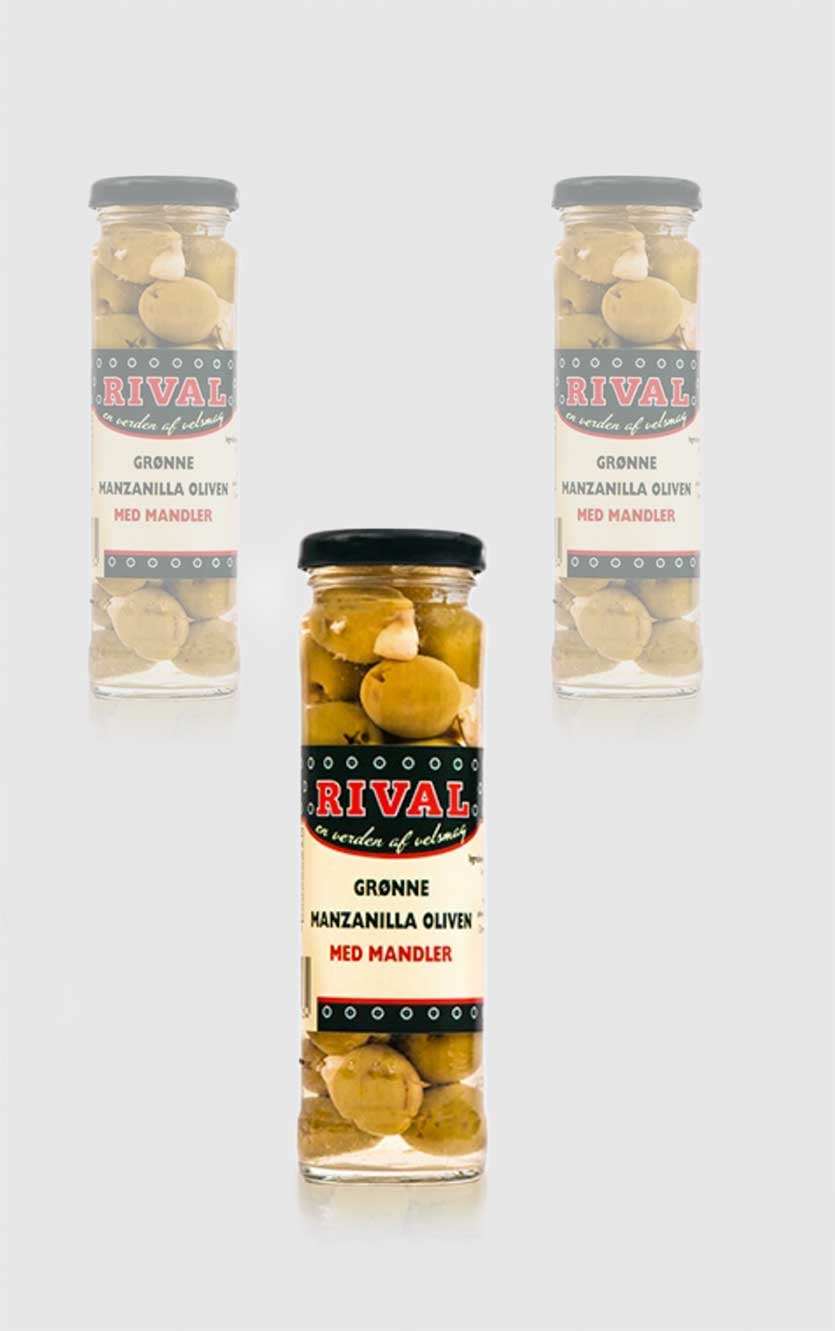 Rival Grønne Oliven   Mandler