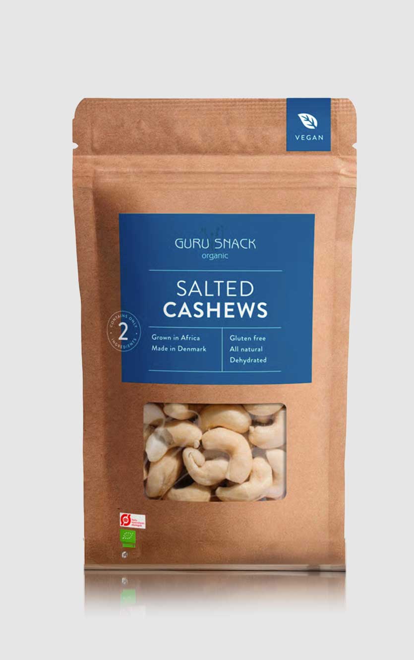 Saltede Cashewnødder fra Guru Snack – Uundgåelig Snack!