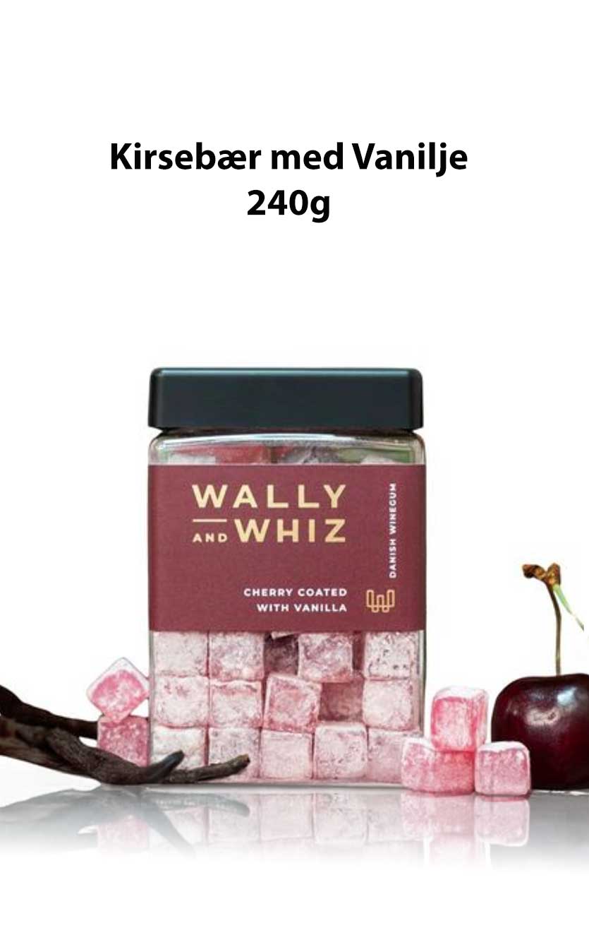 Wally And Whiz Kirsebær og Vanilje 240g – Vegansk Snackdelikatesse