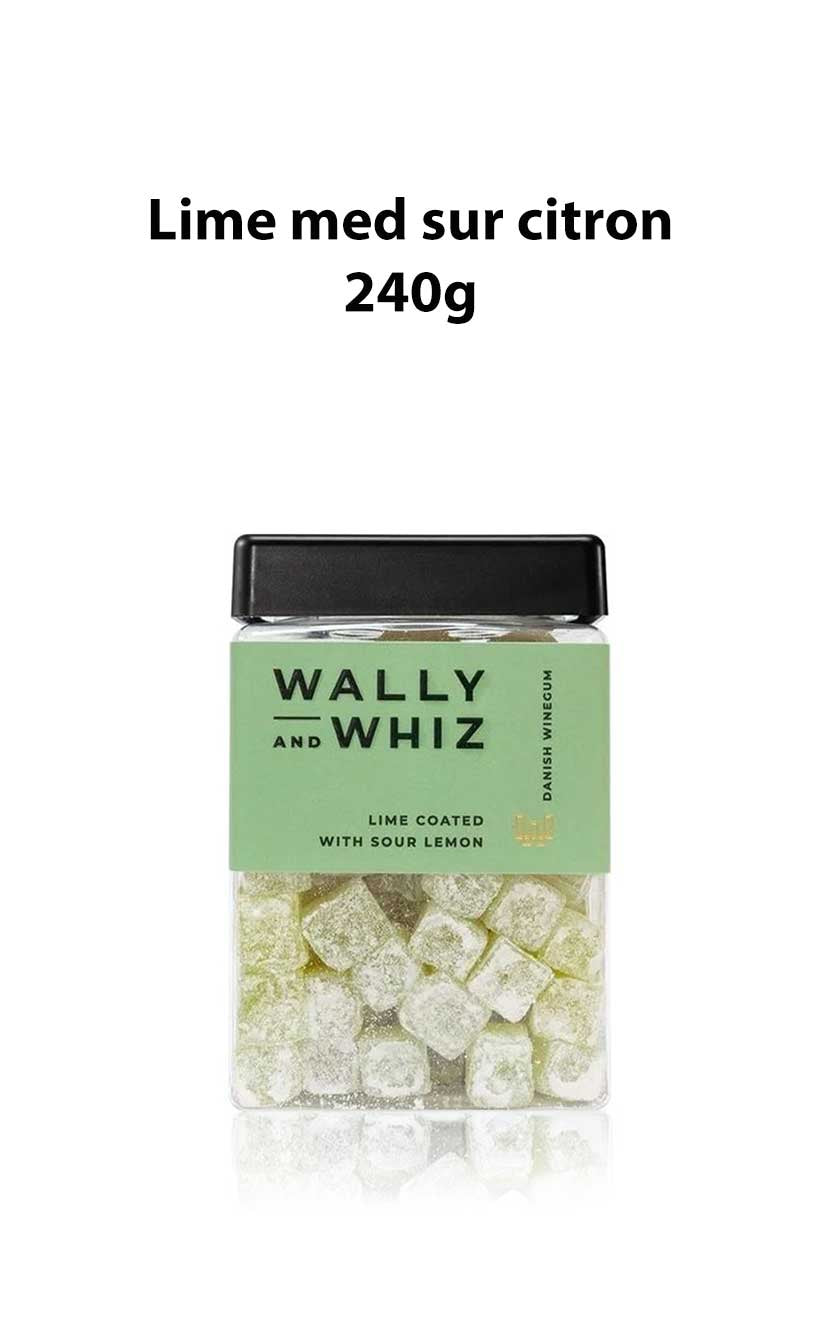 Wally And Whiz Vingummi med Lime og Sur Citron 240g