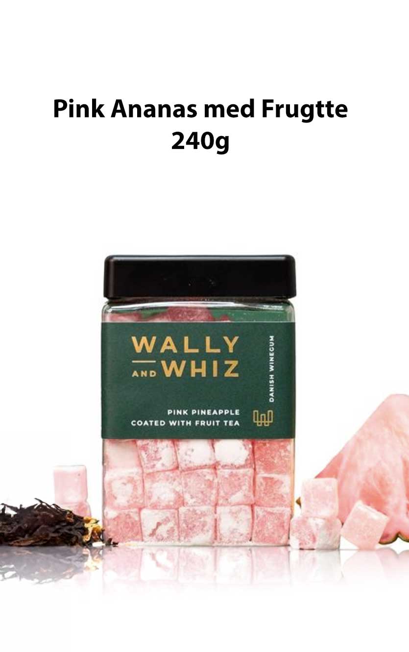 Wally & Whiz Pink Ananas Vingummi 240g – Vegansk Snackdelikatesse